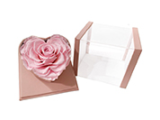 Heart-shape Pink Preserved Flower Gift Box A7