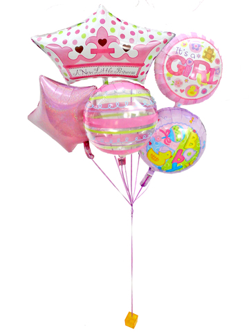 BB婴儿礼物 - 新生婴儿氢气球 X 5 (女) - L0154647s Photo