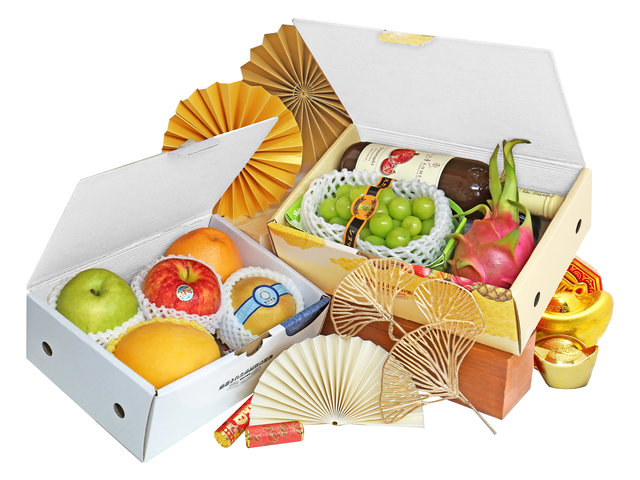 CNY Gift Hamper - Chinese New Year Fruit Gift Box GB24 - 2CFGB1216A2 Photo