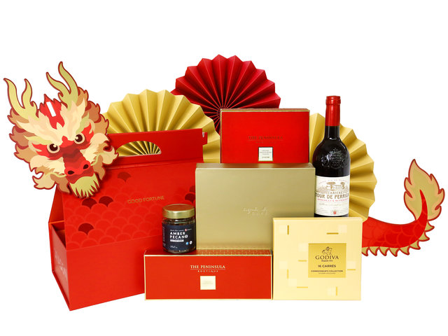 CNY Gift Hamper - Year Of Dragon Theme Give Box A3 - CH21215A3 Photo