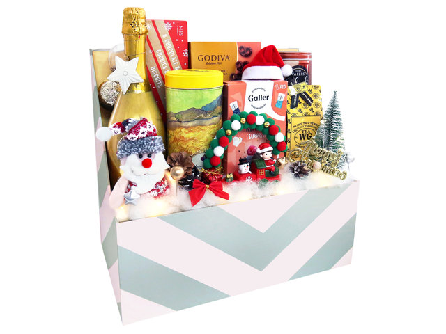 Christmas Gift Hamper - Christmas Fancy Business Wine And Chocolate Gift Hamper XC20 - IX1126A3 Photo
