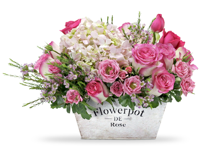 Florist Flower Arrangement - Rose Florist Vase Deco B7 - L76605349 Photo