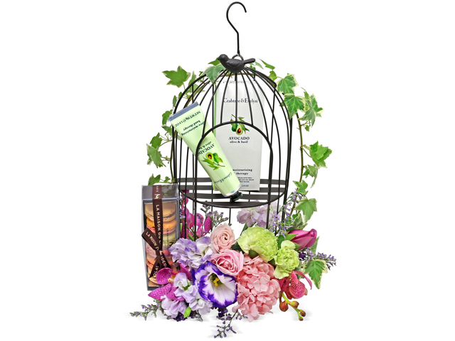 Florist Flower Arrangement - The cages hamper AB15 - L76606891 Photo