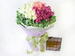 Florist Flower Bouquet Tri-flavor Ice Cream Cone Bouquet Florist Flower Bouquet L10449