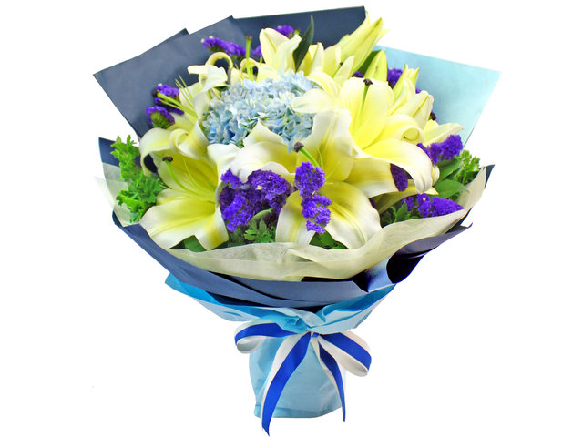 Florist Flower Bouquet - Blue Ocean Bouquet  - L179554 Photo