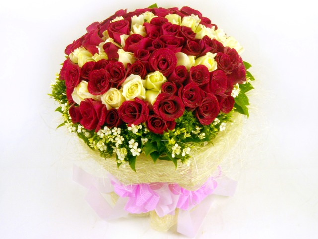 Florist Flower Bouquet - Rosy Nova (99 Rose Bouquet) - L06839