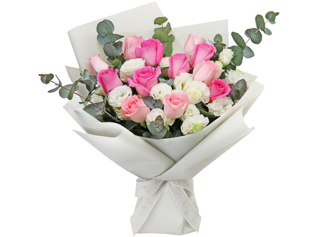 Florist Flower Bouquet - Valentine's Pink Rose Bouquet WS01 - VB2S0924A1 Photo