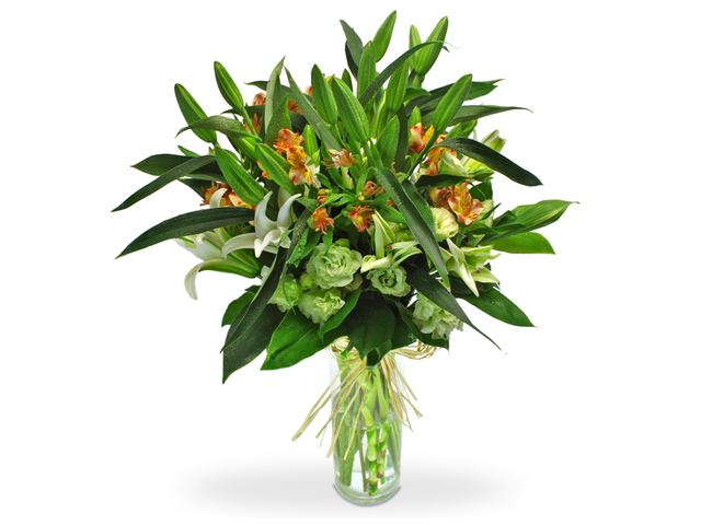Florist Flower in Vase - Many Lilies in Vase 11 - L35558 Photo