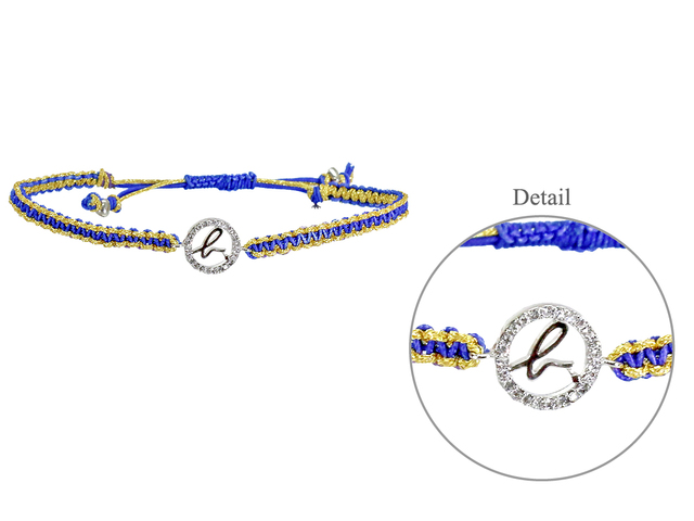 Florist Gift - Agnès b. Bjioux b.logo Bracelet Tricots (Blue/Gold) - L36667589b Photo
