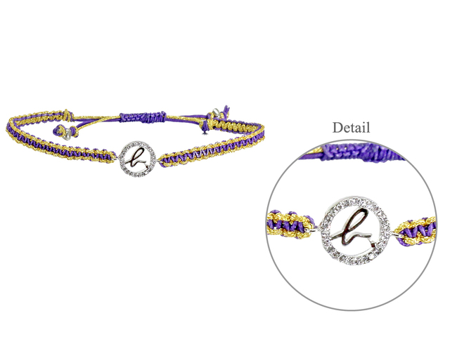 Florist Gift - Agnès b. Bjioux b.logo Bracelet Tricots (Purple/Gold) - L36667589 Photo