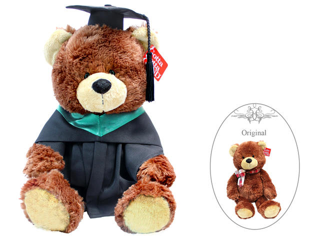 Florist Gift - Gund Classic Brown Graduation Teddy Bear - L3106137 Photo