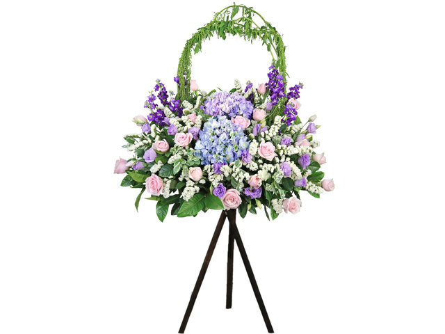 Flower Basket Stand - Classical Florist Basket E29 - L5336 Photo