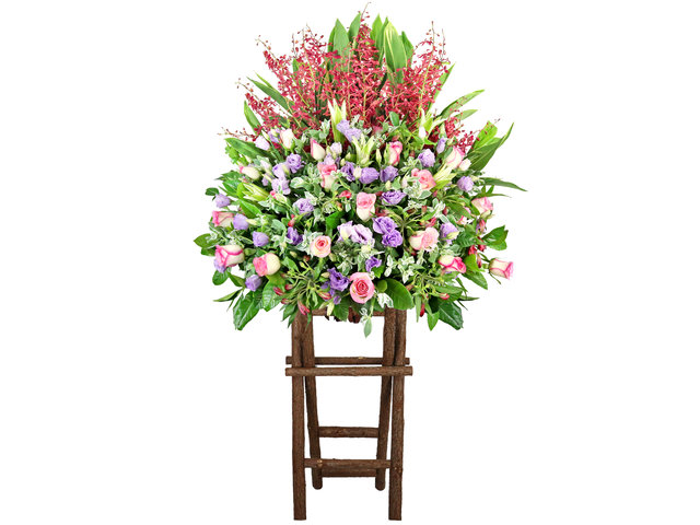 Flower Basket Stand - Classical Florist basket E30 - L5366 Photo