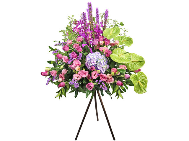 Flower Basket Stand - Commercial Florist Stand H01	 - L2023 Photo