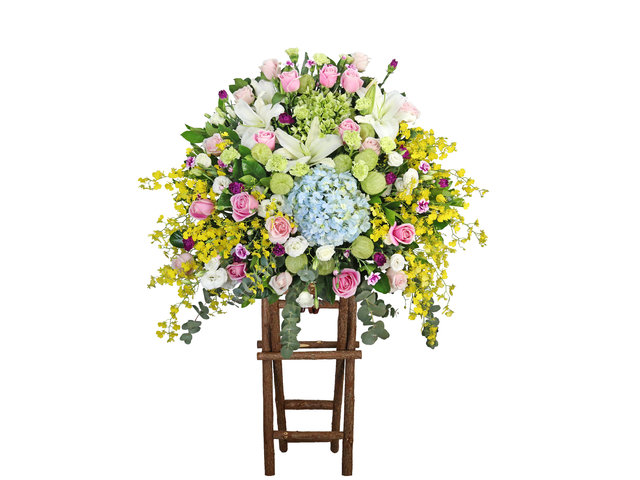 Flower Basket Stand - Commercial florist stand N6 - L3988 Photo