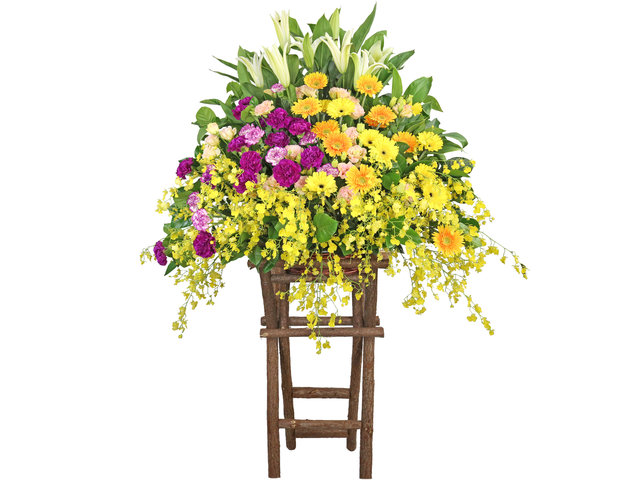 Flower Basket Stand - Congratulations Florist Stand CL19 - L4911 Photo