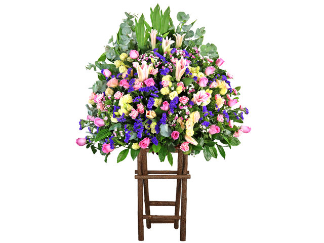 Flower Basket Stand - Congratulations Florist Stand E33 - L8899 Photo