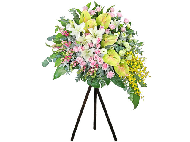 Flower Basket Stand - Congratulations Florist Stand MD02 - L9994 Photo