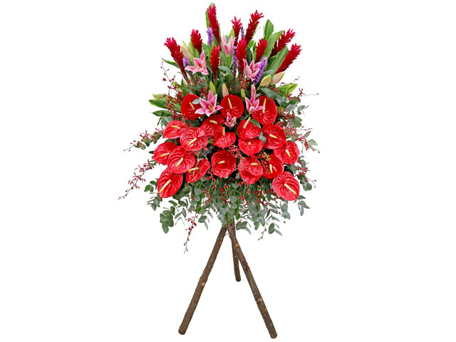 Flower Basket Stand - Congratulations Florist basket AK15 - L36668291 Photo