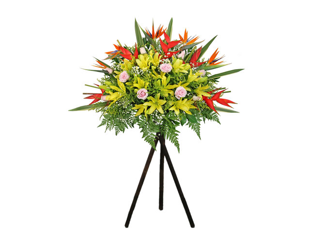 Flower Basket Stand - Congratulations Florist stand AK25 - L9603 Photo