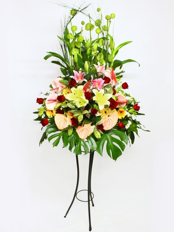 Flower Basket Stand - Congratulations Flower 9 - L11961