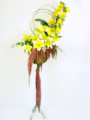Flower Basket Stand - Cup of Champaign - P0579