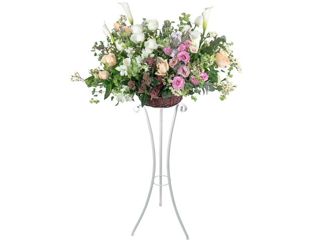 Flower Basket Stand - French style florist Stand BT28 - L76600071 Photo
