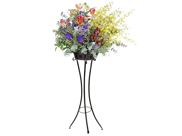 Flower Basket Stand - French style florist arrangement GB19 - L76606021 Photo
