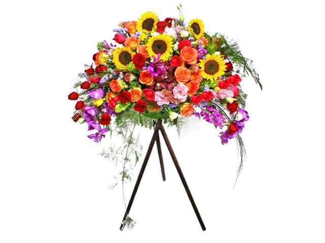 Flower Basket Stand - Grand Opening Basket 12 - L12513 Photo