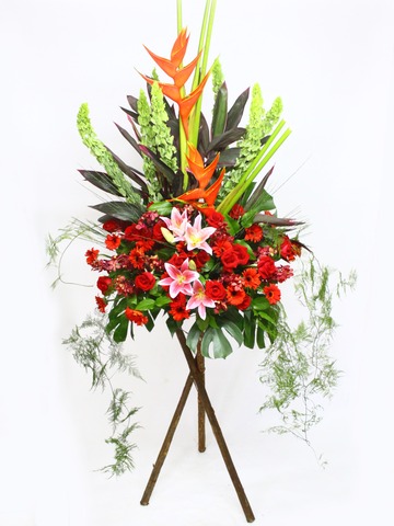 Flower Basket Stand - Grand Opening Flower 6 flower basket - L09804