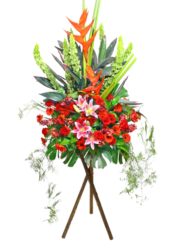 Flower Basket Stand - Grand Opening Flower 6 flower basket - L09804 Photo