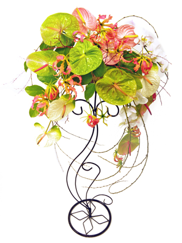 Flower Basket Stand - Heartful Wish - P3122 Photo