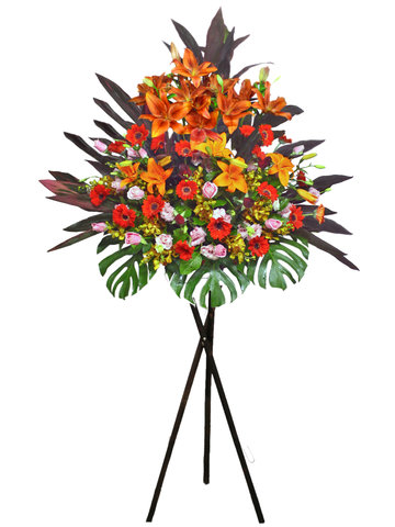 Flower Basket Stand - Import Lilies Stand 1 flower basket - L17038 Photo