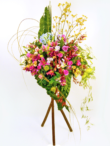 Flower Basket Stand - Japanese stand flower basket - L06829