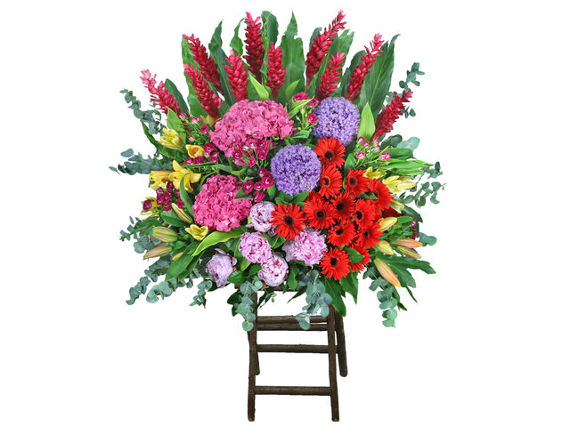 Flower Basket Stand - Large florist basket arrangement AB27 - L76608862 Photo