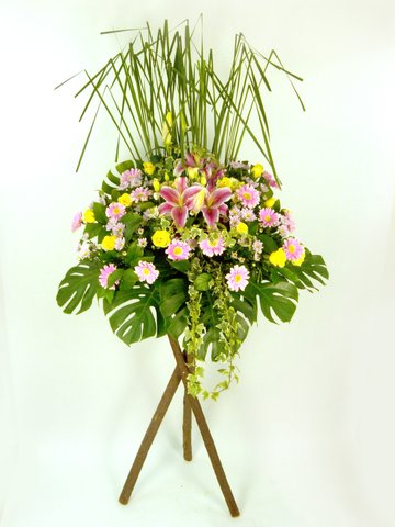 Flower Basket Stand - Line of Line flower basket - P9842
