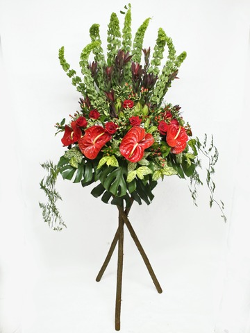 Flower Basket Stand - Opening Flower 8 - L07450