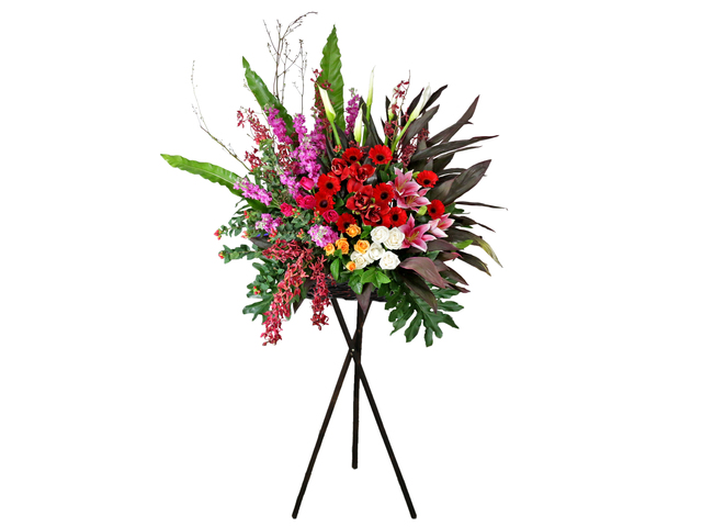 Flower Basket Stand - Opening florist Basket  RH01 - L76602869b Photo