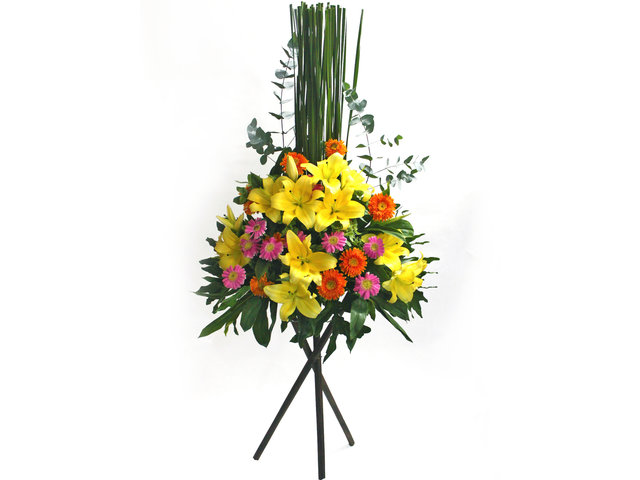 Flower Basket Stand - Opening flower basket 13 - L50427 Photo