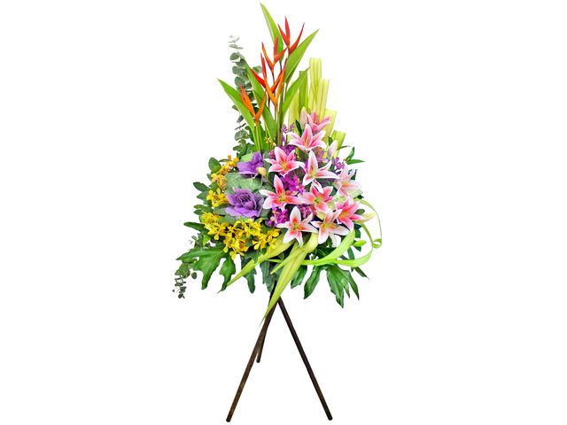 Flower Basket Stand - Opening flower basket A10 - L155061 Photo