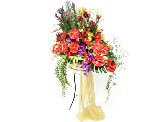 Flower Basket Stand - XL Opening Stand A flower basket - L07213