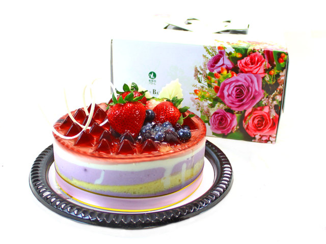 Fresh Cake - Arome Bakery - Blueberry Cheese Mousse - L37637 Photo