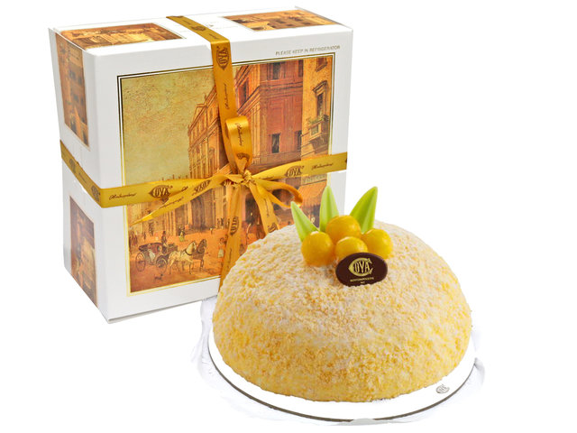 Fresh Cake - COVA - Mango cream dome 0.5 pound - L0126602 Photo