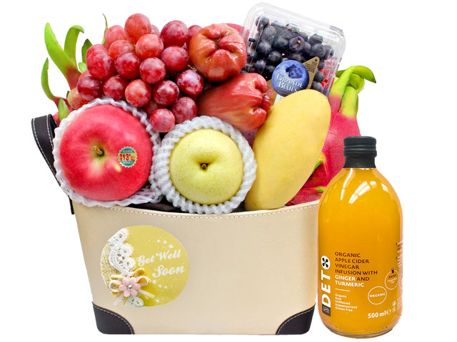 Fruit Basket - Get Well Soon Recovery Fruit Gift Hamper G38 - L3123001c Photo