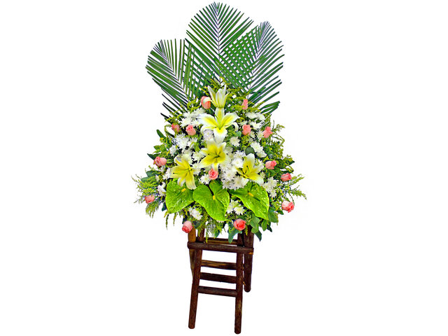 Funeral Flower - Funeral flower basket  BA11 - P9141 Photo