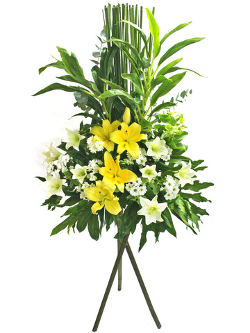 Funeral Flower - Value Memorial Flower Basket 9 - L50434