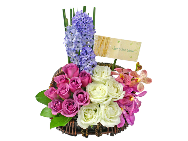 Get Well Soon Gift - Get well Florist basket Decor G21 - L0198538 Photo