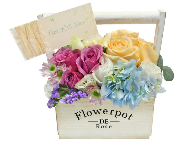 Get Well Soon Gift - Mini flower box22 - L193856 Photo