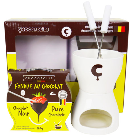 Gift Accessories - Belgium Chocofolies - Dark chocolate fondue au chocolat box - LY0901A1 Photo