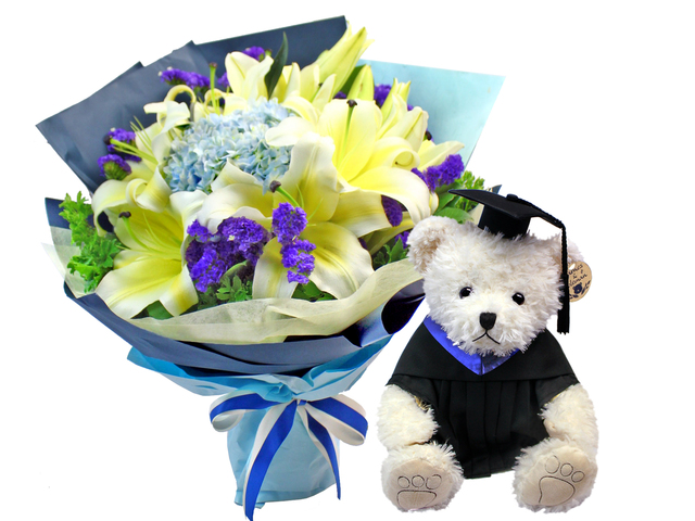 Graduation Flower n Gift - Graduation Flower Teddy Combo 3 - L1179554 Photo
